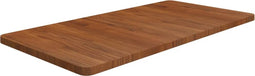 vidaXL - Wastafelblad - 100x50x2,5cm - behandeld - massief - hout - donkerbruin