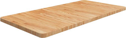 vidaXL - Wastafelblad - 100x50x2,5cm - behandeld - massief - hout - lichtbruin