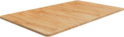 vidaXL - Wastafelblad - 100x60x1,5 - cm - behandeld - massief - hout - lichtbruin