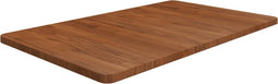 vidaXL - Wastafelblad - 100x60x2,5cm - behandeld - massief - hout - donkerbruin