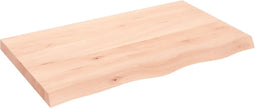 vidaXL - Wastafelblad - 100x60x6 - cm - onbehandeld - massief - hout