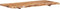 vidaXL Wastafelblad 118x55x3.8 cm massief acaciahout