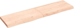 vidaXL - Wastafelblad - 120x30x4 - cm - onbehandeld - massief - hout