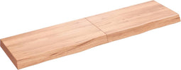 vidaXL - Wastafelblad - 120x30x6 - behandeld - massief - hout - lichtbruin