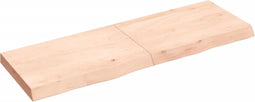 vidaXL - Wastafelblad - 120x40x(2-6) - cm - onbehandeld - massief - hout