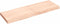 vidaXL - Wastafelblad - 120x40x(2-6) - cm - onbehandeld - massief - hout