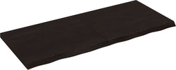 vidaXL - Wastafelblad - 120x50x(2-4) - cm - behandeld - massief - hout - donkerbruin