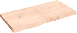 vidaXL - Wastafelblad - 120x60x(2-6) - cm - onbehandeld - massief - hout