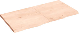 vidaXL - Wastafelblad - 120x60x4 - cm - onbehandeld - massief - hout