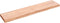 vidaXL - Wastafelblad - 140x30x(2-6) - cm - behandeld - massief - hout - lichtbruin