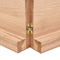 vidaXL - Wastafelblad - 140x30x(2-6) - cm - behandeld - massief - hout - lichtbruin