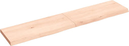 vidaXL - Wastafelblad - 140x30x4 - cm - onbehandeld - massief - hout