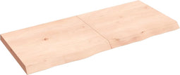 vidaXL - Wastafelblad - 140x60x6 - cm - onbehandeld - massief - hout