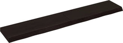 vidaXL - Wastafelblad - 160x30x(2-6) - cm - behandeld - massief - hout - donkerbruin
