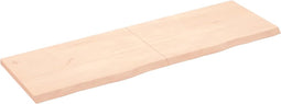vidaXL - Wastafelblad - 160x50x4 - cm - onbehandeld - massief - hout