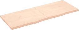 vidaXL - Wastafelblad - 160x60x(2-4) - cm - onbehandeld - massief - hout