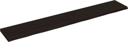 vidaXL - Wastafelblad - 180x30x(2-4) - cm - behandeld - massief - hout - donkerbruin