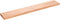 vidaXL - Wastafelblad - 180x30x(2-6) - cm - behandeld - massief - hout - lichtbruin