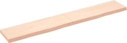 vidaXL - Wastafelblad - 180x30x(2-6) - cm - onbehandeld - massief - hout