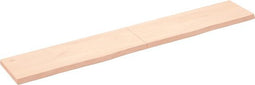 vidaXL - Wastafelblad - 180x30x4 - cm - onbehandeld - massief - hout