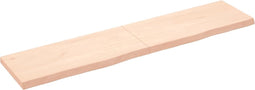 vidaXL - Wastafelblad - 180x40x(2-6) - cm - onbehandeld - massief - hout