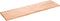 vidaXL - Wastafelblad - 180x50x(2-4) - cm - behandeld - massief - hout - lichtbruin
