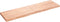 vidaXL - Wastafelblad - 180x50x(2-6) - cm - behandeld - massief - hout - lichtbruin