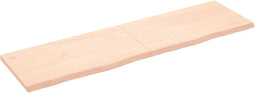 vidaXL - Wastafelblad - 180x50x4 - cm - onbehandeld - massief - hout