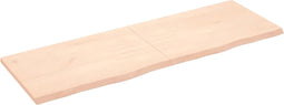 vidaXL - Wastafelblad - 180x60x4 - cm - onbehandeld - massief - hout