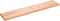 vidaXL - Wastafelblad - 200x40x(2-6) - cm - behandeld - massief - hout - lichtbruin