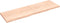 vidaXL - Wastafelblad - 200x60x(2-4) - cm - onbehandeld - massief - hout