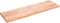 vidaXL - Wastafelblad - 200x60x(2-6) - cm - behandeld - massief - hout - lichtbruin