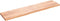 vidaXL - Wastafelblad - 220x50x(2-6) - cm - behandeld - massief - hout - lichtbruin