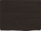 vidaXL - Wastafelblad - 40x30x(2-4) - cm - behandeld - massief - hout - donkerbruin