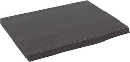 vidaXL - Wastafelblad - 40x30x2 - cm - behandeld - massief - hout - donkerbruin