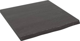 vidaXL - Wastafelblad - 40x40x2 - cm - behandeld - massief - hout - donkergrijs