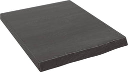 vidaXL - Wastafelblad - 40x50x(2-4) - cm - behandeld - massief - hout - donkerbruin