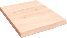 vidaXL - Wastafelblad - 40x50x(2-4) - cm - onbehandeld - massief - hout