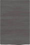 vidaXL - Wastafelblad - 40x60x(2-4) - cm - behandeld - massief - hout - donkerbruin
