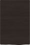 vidaXL - Wastafelblad - 40x60x(2-4) - cm - behandeld - massief - hout - donkerbruin