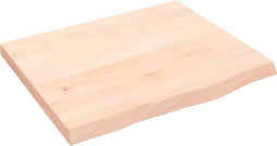 vidaXL - Wastafelblad - 60x50x4 - cm - onbehandeld - massief - hout