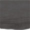 vidaXL - Wastafelblad - 60x60x(2-6) - cm - behandeld - massief - hout - donkerbruin