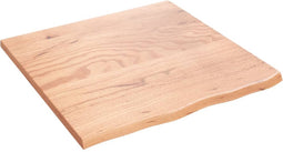 vidaXL - Wastafelblad - 60x60x2 - behandeld - massief - hout - lichtbruin