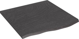 vidaXL - Wastafelblad - 60x60x2 - cm - behandeld - massief - hout - donkerbruin