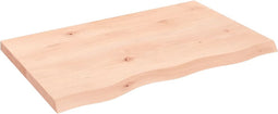 vidaXL - Wastafelblad - 80x50x4 - cm - onbehandeld - massief - hout