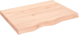 vidaXL - Wastafelblad - 80x60x6 - cm - onbehandeld - massief - hout
