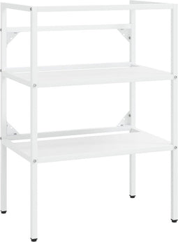 vidaXL - Wastafelframe - 59x38x83 - cm - ijzer - wit