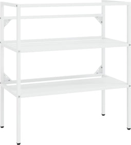 vidaXL - Wastafelframe - 79x38x83 - cm - ijzer - wit