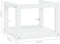 vidaXL - Wastafelframe - wandgemonteerd - 40x38x31 - cm - ijzer - wit