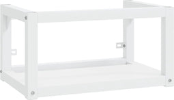 vidaXL - Wastafelframe - wandgemonteerd - 59x38x31 - cm - ijzer - wit